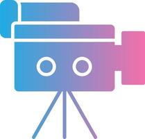 Camera Glyph Gradient Icon Design vector