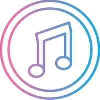 Music Line Gradient Icon Design vector
