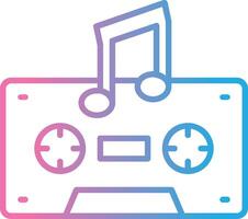 Cassette Line Gradient Icon Design vector