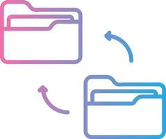 Folder Line Gradient Icon Design vector