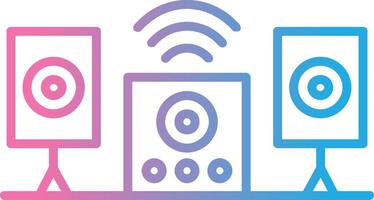 Audio System Line Gradient Icon Design vector