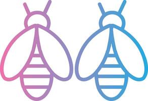 Bees Line Gradient Icon Design vector