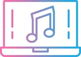 Music Line Gradient Icon Design vector