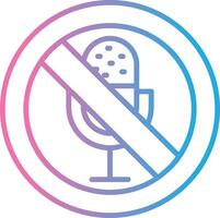 No Microphone Line Gradient Icon Design vector