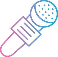 Mic Line Gradient Icon Design vector