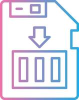 Sim Card Line Gradient Icon Design vector