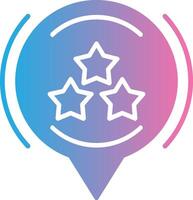 Star Glyph Gradient Icon Design vector