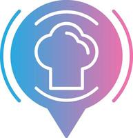 Chef Glyph Gradient Icon Design vector