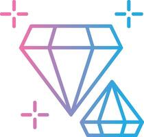 Diamond Line Gradient Icon Design vector