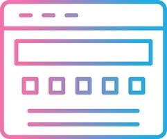 Web Browser Line Gradient Icon Design vector