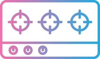 Hob Line Gradient Icon Design vector