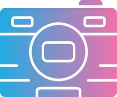 Photo Glyph Gradient Icon Design vector