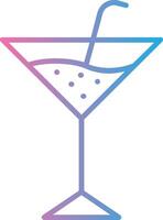 martini línea degradado icono diseño vector