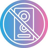 No speaker Glyph Gradient Icon Design vector