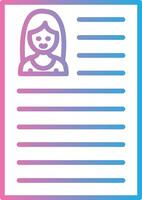 CV Line Gradient Icon Design vector