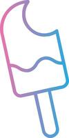 Ice Cream Bite Line Gradient Icon Design vector