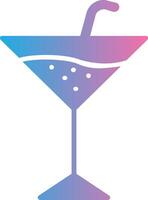 martini glifo degradado icono diseño vector