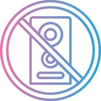 No speaker Line Gradient Icon Design vector