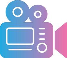 Camera Glyph Gradient Icon Design vector