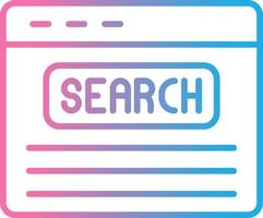 Search Bar Line Gradient Icon Design vector