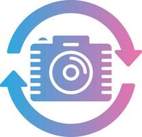 Switch Camera Glyph Gradient Icon Design vector