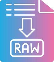 Raw Glyph Gradient Icon Design vector