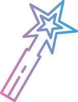 Magic Wand Line Gradient Icon Design vector