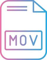 Mov File Line Gradient Icon Design vector