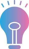Bulb Glyph Gradient Icon Design vector