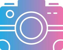 Camera Glyph Gradient Icon Design vector