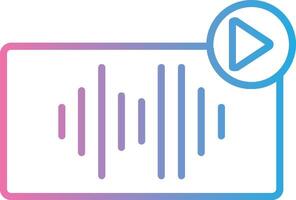 Audio Line Gradient Icon Design vector