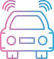 Car Line Gradient Icon Design vector