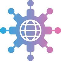 Network Glyph Gradient Icon Design vector