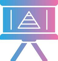 Pyramid Chart Glyph Gradient Icon Design vector