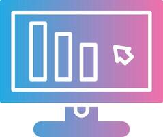 Monitor Glyph Gradient Icon Design vector