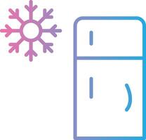Refrigerator Line Gradient Icon Design vector