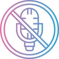 No Microphone Line Gradient Icon Design vector