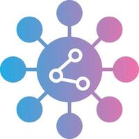 Share Glyph Gradient Icon Design vector