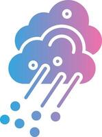 Hail Glyph Gradient Icon Design vector