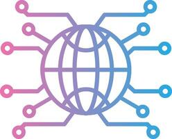 Internet Browser Line Gradient Icon Design vector