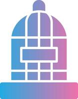 Cage Glyph Gradient Icon Design vector