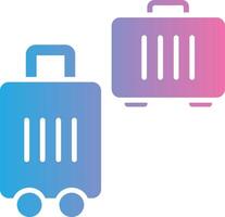 Suitcases Glyph Gradient Icon Design vector