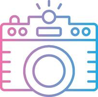 Photo Line Gradient Icon Design vector