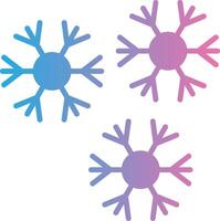 Snowflakes Glyph Gradient Icon Design vector