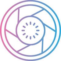 Lens Line Gradient Icon Design vector