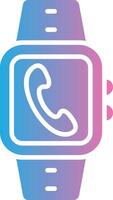 Incoming Call Glyph Gradient Icon Design vector