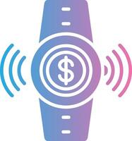Contactless Glyph Gradient Icon Design vector