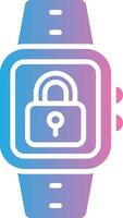 Lock Glyph Gradient Icon Design vector