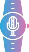 Microphone Glyph Gradient Icon Design vector