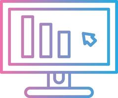 Monitor Line Gradient Icon Design vector